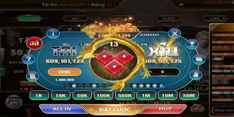 Các loại cược chính trong tựa game Tài xỉu